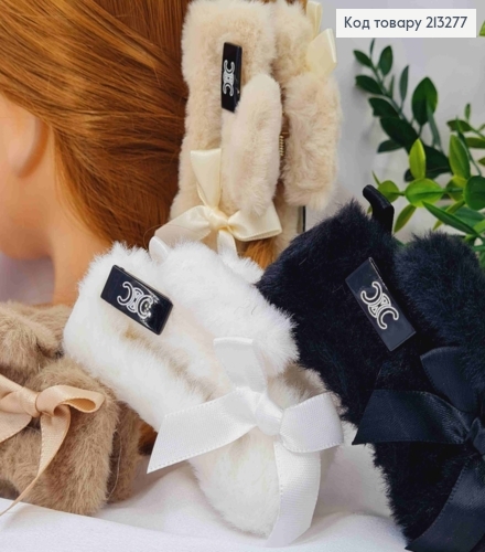 Краб пластик Пушек "Прямоугольный" с Бантиком, 9см, цвета в ассортименте 213277 фото 2