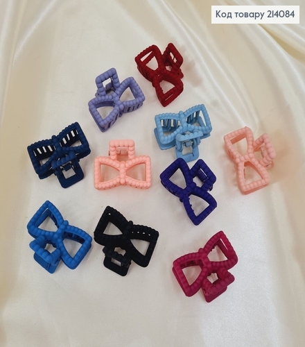 Краб пластик цветные бантик 3,5см  214084 фото 3