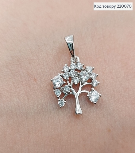 Кулон родирований Дерево в камнях, 1,5*1см, Xuping 18K 220070 фото 2