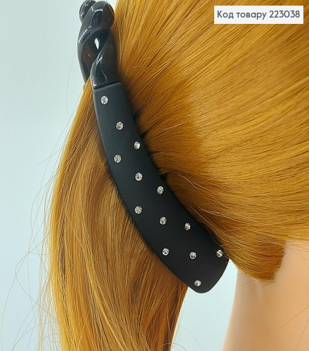 Заколка банан 11 см с камнями в асс. 223038 фото 2