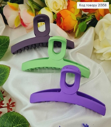 Краб пластик матовый 11см ДУГА з овалом  в асорт. (разноцветный) 213158 фото 2