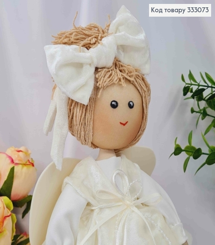 Кукла Девочка "ЯНГОЛЯТКО" в Белом наряде, высота 29см, ручная работа, Украина 333073 фото 2