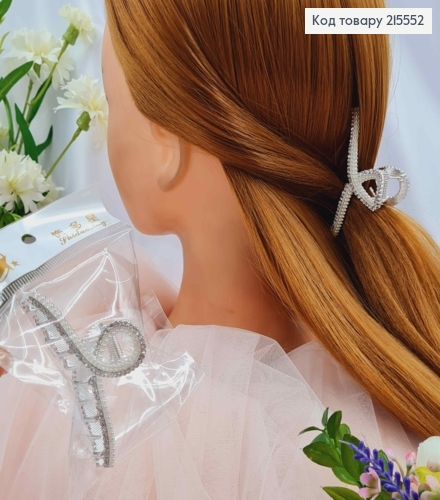 Краб металл 7см, УЗЕЛ, серебряного цвета в каминах и бусинках 215552 фото 3