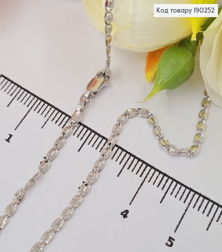 Цепочка родовая овальные пластинки 3мм, длина 45см, Xuping 190252 фото 2