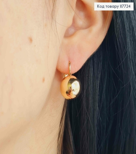Серьги с Шариком, 1,7см, французская застежка, Xuping 18К 117724 фото 3
