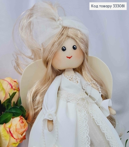 Кукла Девочка "АНГЕЛ" в Белом наряде, высота 29см, ручная работа, Украина 333081 фото 2