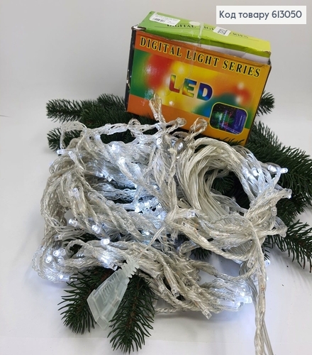 Гирлянда штора лампочка квадрат белая проволока 3*2 м 320 LED белая холодная 613050 фото 2