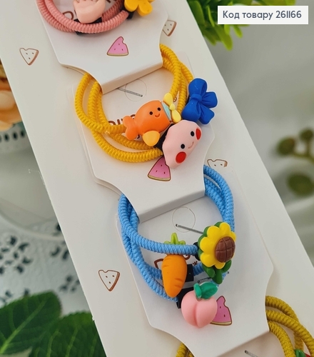 Резинка детская "Тройной микс" 30шт./уп. в ассорт. 261166 фото 2