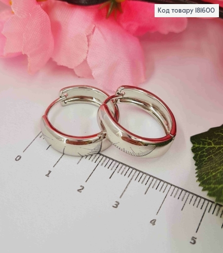 Серьги кольца классические, ширина 5мм, диаметр 2,3см, Xuping 181600 фото 2