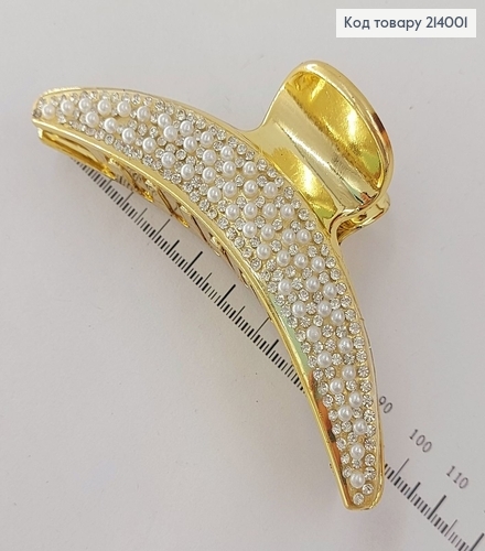 Краб пластик золото с камнями 10см 214001 фото 2