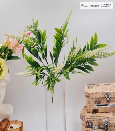 Композиция декоративная "Букет Лаванда - кукурузка белого цвета", высота 37см 551207 фото 2