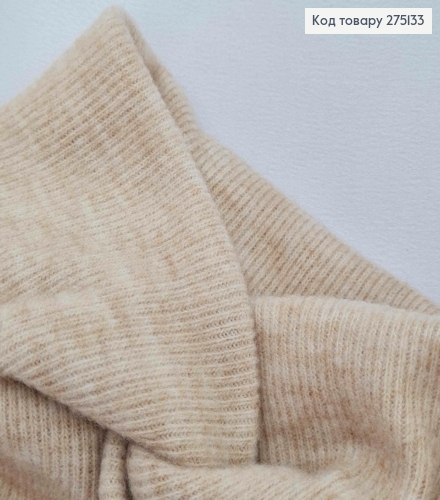 Пов'язка чалма дитяча, Ангора- М'яка-Якісна, БЕЖЕВОГО кольору, 42*12см, ручна робота, Україна 275133 фото 2