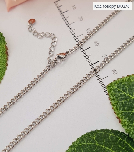 Цепочка родованная, якорное плетение, 42+5см Xuping 190278 фото 2