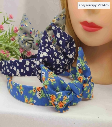 Обруч пластик в ткани "Солоха", с рисунком Цвета в ассортименте, 2,5см, ручная работа, Украина 292426 фото 3