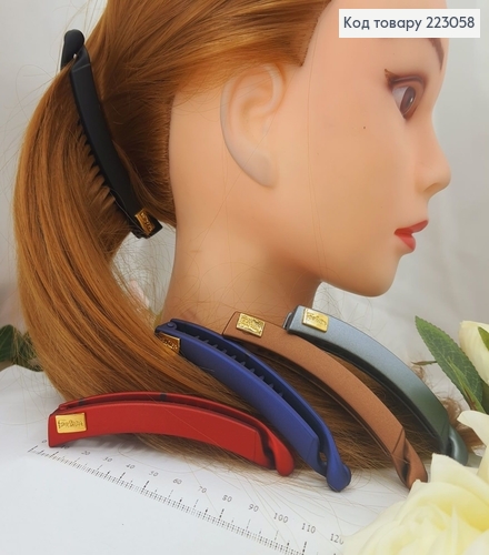 Заколка банан 10 см пластик в ассорт. 223058 фото 2