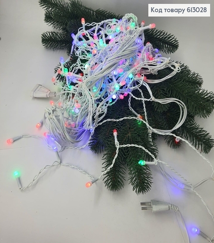Гирлянда шторка белая проволока 5 м 150 LED цветная 613028 фото 2