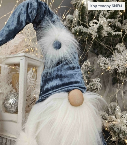 Гном "Скандинавський" в ГРАФІТОВІЙ шапці, 82см, ручна робота, Україна 614194 фото 2