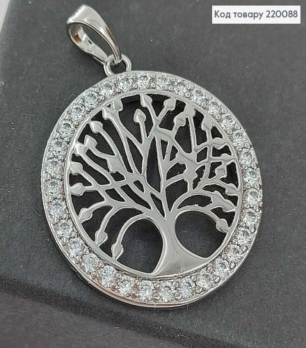 Кулон дерево в камнях  родированое медицинское золото Xuping 18K 220088 фото 2