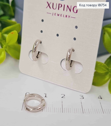 Серьги кольца классические, диаметр 1,1см, Xuping 181754 фото 2