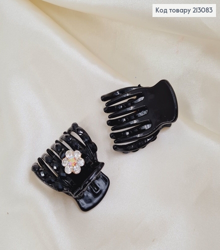 Краб черный рогач с цветочком в камнях 213083 фото 2