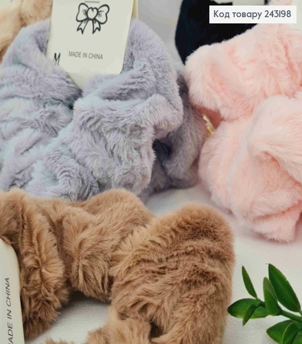 Набор резинок (2шт), объемная "ПУШОК", 10см, на планшетке, цвета в ассортименте 243198 фото 3