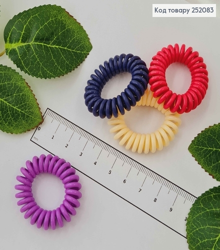 Резинка пружинка матовая 3,5см, цвета в ассортименте. 252083 фото 2