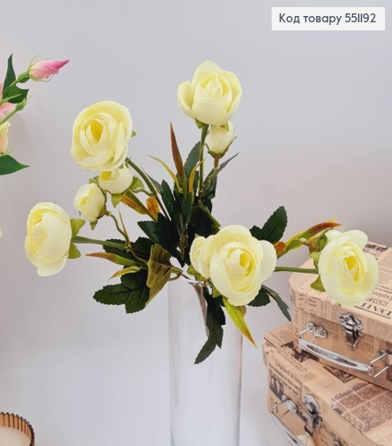 Композиция "Букет МОЛОЧНЫЕ ПИОНЫ 5шт (3см)+ 5шт (2см)", высота 32см 551192 фото 3