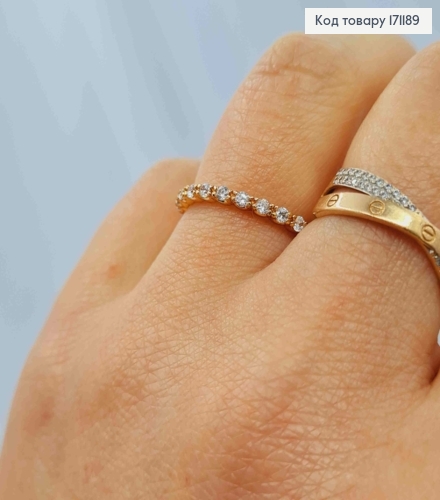 Кольцо "Нежность" украшено Блестящими камнями, Xuping 18К 171189 фото 3