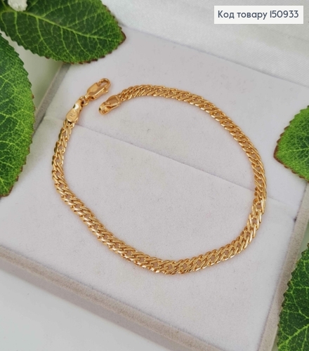 Браслет ромбовое плетение, 3,5мм, дл. 19,5см, Xuping 18K 150933 фото 2