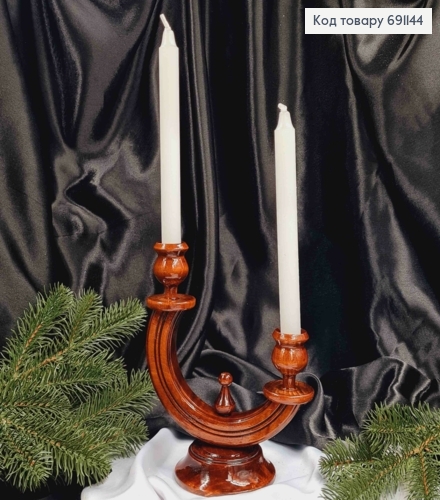 Підсвічник дерев'яний "ДУБ", висота 19,5см, ручна робота, Україна 691144 фото 2