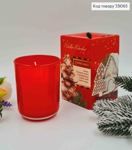 Аромасвічка стакан Winter Wonder (Chrismas aroma of gingerbread cookies with vanilla sugar),150г 331065 фото 2