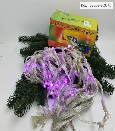 Гирлянда Водопад белая проволока 3*2 м 240 LED фиолетовая 613075 фото 2