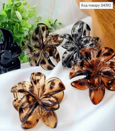 Краб пластик глянцевый, "Гавайский Цветок", размер 8см, Цвета в ассортименте. 214392 фото 2