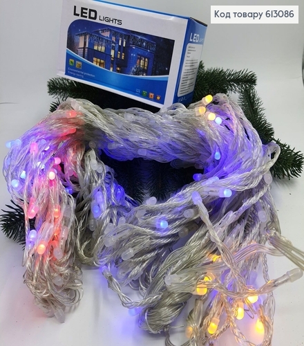 Гирлянда Водопад белая проволока 3*2,8 320 LED цветная 613086 фото 4