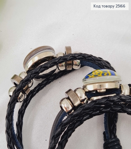 Браслет шкіряний "Герб" з регуляцією розміру 25166 фото 2