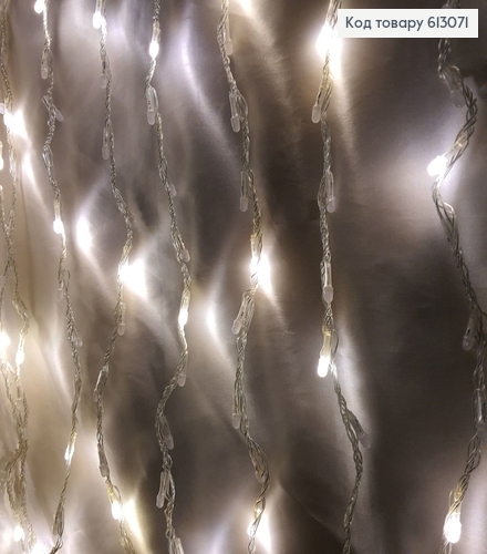 Гирлянда Водопад белая проволока 3*2 м 240 LED белая холодно 613071 фото 2