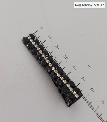 Заколка стрела черная со стразами 224042 фото 2