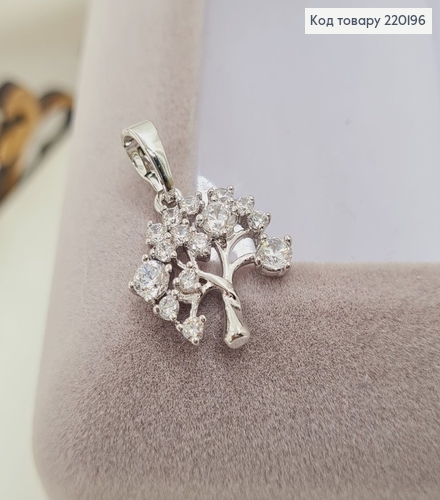 Кулон родований Дерево з камінцями, 1,5*1,3см, Xuping 220196 фото 2