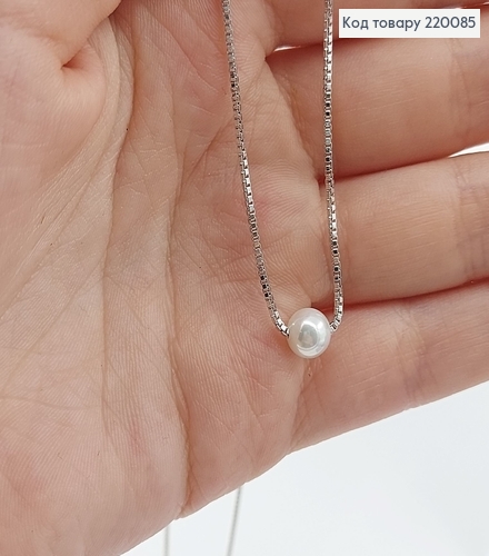 Подвеска с жемчужиной 45 + 3 см родироване медзолото Xuping 220085 фото 2