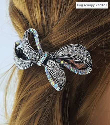 Заколка автомат металл Бантик 222029 фото 2