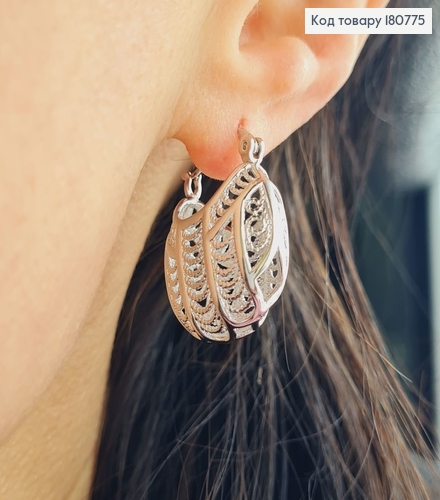 Сережки родованные Сумочка, 2,5*2см, Xuping 180775 фото 2