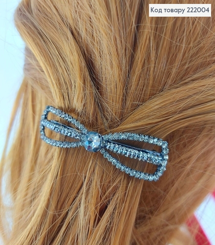 Заколка автомат металл бантик 7 см 222004 фото 2