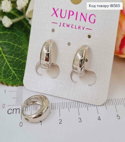 Серьги родовые, кольца 1,2см, дутые, шир.4мм, Xuping 181365 фото 2