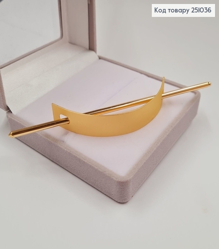 Дуга  метал із заколкою для волосся  золотого   кольору 251036 фото 3