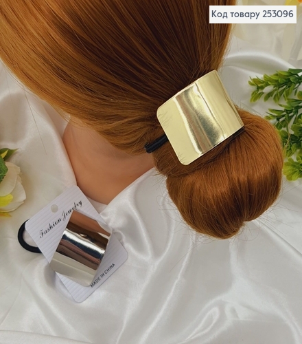 Резинка 5см на хвіст "Прямокутна БРОШКА велика " в асорт.(золото/срібло) 253096 фото 3