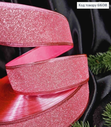 Лента Блеск РОЗОВАЯ, ширина 4см, длина 100 ярдов (90м) 616018 фото 2