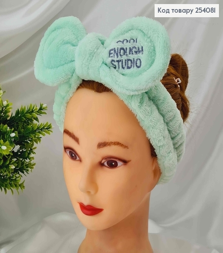 Пов'язка махрова COOL ENOUGH STUDIO косметична з бантиком в асор. 254081 фото 3