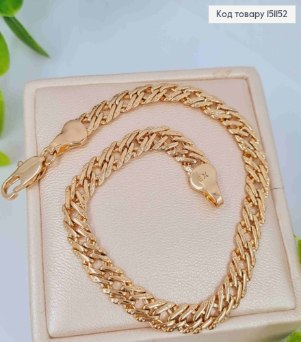 Браслет Ромбовое плетение, ширина 5мм, длина 19см, Xuping 18К. 151152 фото 2