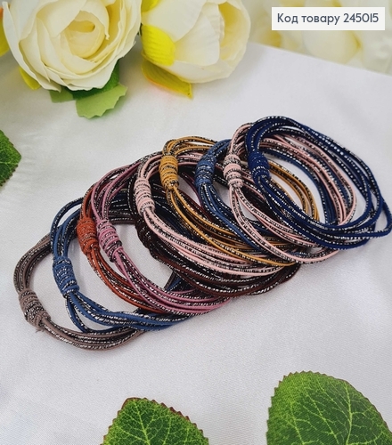 Резинка квадра с люрексом в асс. 10 шт / уп. цена за уп. 245015 фото 2