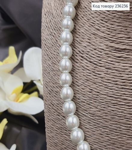 Буси з перлинок Перламутрового кольору, 10мм , довжина 49+5см 236236 фото 2